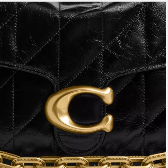 Authentic Coach Chain Tabby Shoulder Bag With Quilting - Picture 3 of 6